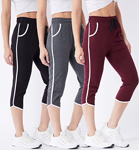 Image of Modeve Women Cotton Blend Pack of 3 Track Pant