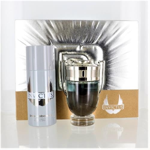 Paco Rabanne INVICTUS 2 PIECE GIFT SET - 3.4 OZ EAU DE TOILETTE
