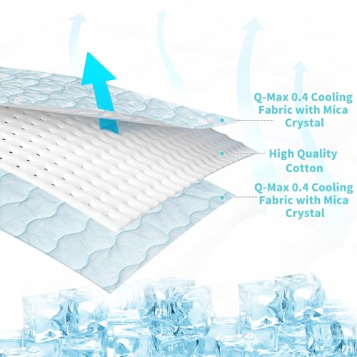 NWK Cobertor refrescante para animais de estimação azul oceano 76 cm x 101 cm (azul, 101 x 152 cm, o