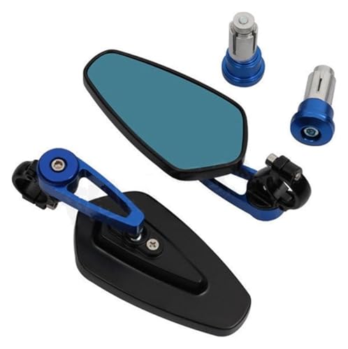 Espejos Moto Manillar Suzuki Bandit Evita Puntos Ciegos Retrovisor Azul