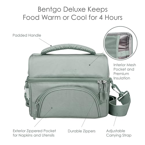 Image of Bentgo Deluxe Insulated Lunch Bag with Adjustable Strap & Outer Pocket