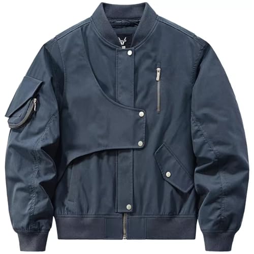 Varsity Jackets Men Bomber Jackets Techwear Multiple Pockets Cargo Coat Male Jacket Patchwork