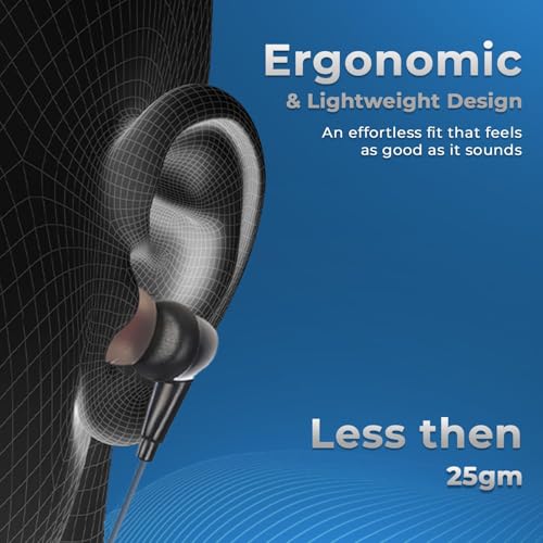 Image of Bluetooth Neckband Earphones with Mic | Crystal Clear Audio | Deep Bass, Noise Isolation, Magnetic Earbuds, Long Battery Life,Model Core NB101 for Sports & Workouts (Blue)