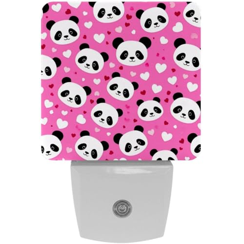 Lámparas nocturnas LED enchufables 2 pack pandas miniatura 1