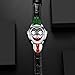 NIBOSI Watches for Men Analog Quartz Clown Dial Unique Weird Fashion Cool Wrist Watch Waterproof Green Leather Strap Men's Watches