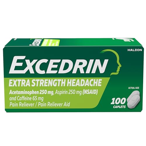 Excedrin Extra Strength Pain Relief Caplets – Headache Relief – 100 Count