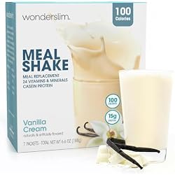 Wonderslim Protein Meal Replacement Shake – 7 Count Packets (Vanilla Cream)