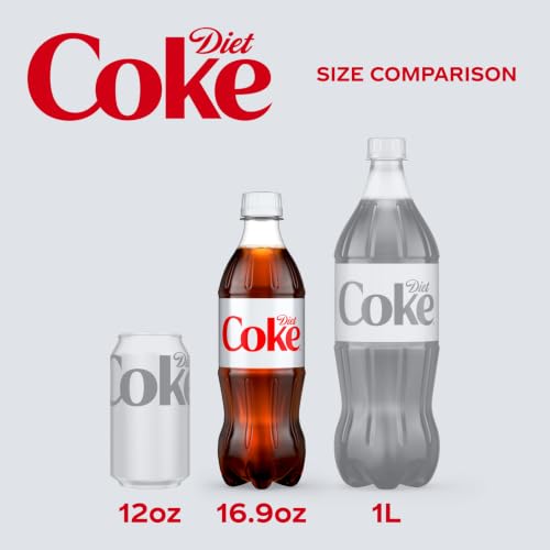 Image of Diet Coke Soda Soft Drink Bottles, 16.9 fl oz, 15 Pack