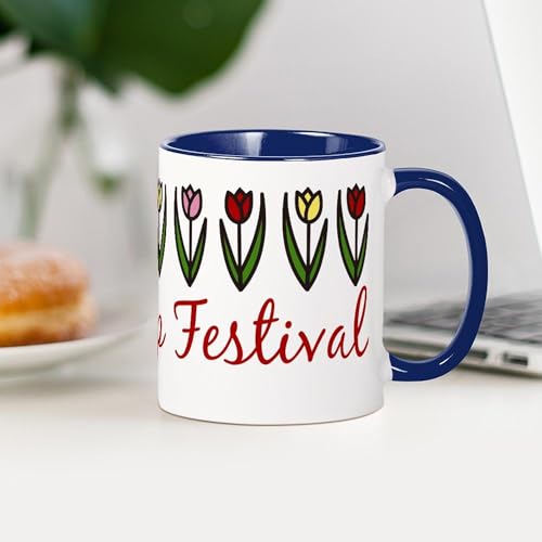 Taza de cerámica 11 oz estilo Tulip Festival miniatura 4