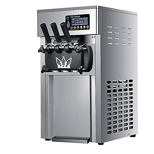 220 V 1200 W kommerzielle Eismaschine, 18 l/h Edelstahl-Tank, sandgefrorene Getränkemaschine, dreifarbige Eismaschine…