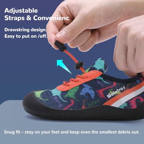 Image of WateLves Wide Toddler Water Shoes Kids Barefoot Athletic Sneakers Girls Boys Quick Dry Aqua Socks for Beach Hiking Swim Kayak Sport Accessories, Camping Essentials