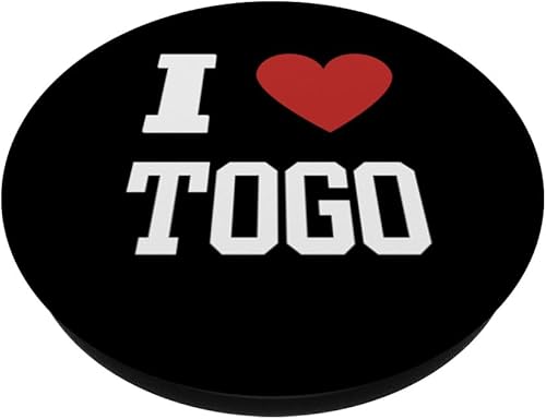 Miniatura 2 de Togo Togolese Pride Africa Travel Lover Love Heart Vintage PopSockets Standard PopGrip