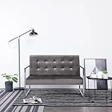 Aiious 2-Sitzer-Sofa Dunkelgrau: Komfortables Plauder- und Entspannungszentrum mit Samtbezug und verchromten Beinen