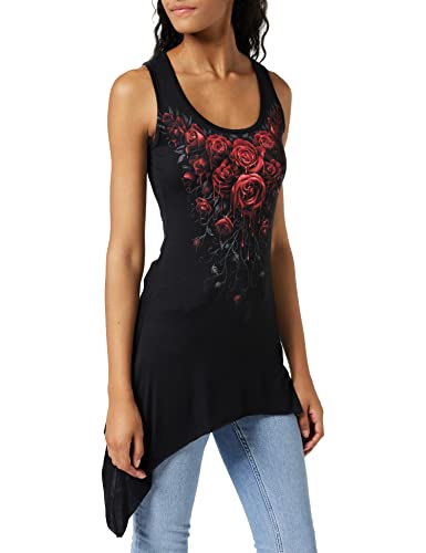 Spiral - Blood Rose - Kleid im Gothic-Stil - Schwarz - XL