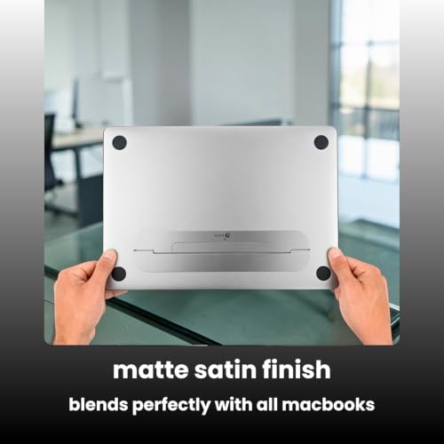 Image of The Stealth Ultra Slim Laptop Riser Stand for MacBook I Aerospace Grade Aluminium I Heat Dissipation I 3 Elevation Levels (Satin Silver)