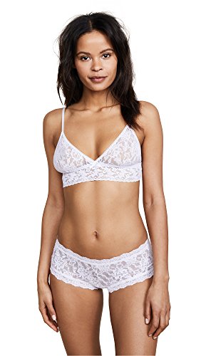 hanky panky Women's Stretch Lace Soft Bra, White, M