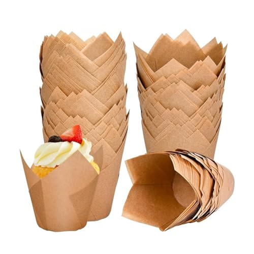 Sirxlevcy Bandejas de la Tulipán Bandejas de la del Papel Aceite Categoría Alimenticia Bandejas Estándar de la Tulipán Convenientes para los Festivales