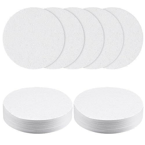 HOTUT Okrągły papierowy filtr do kawy, 100 sztuk 64 mm filtrów papierowych do espresso, Naturalny papier filtracyjny filtry papierowe do kawy, do Aeropress -Biały