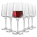 Krosno Verres à vin rouge | Design élégant | Ensemble de 6 verres | 500 ML | Artisanat traditionnel | Parfait pour la maison, le restaurant et les fêtes | pour le lave-vaisselle