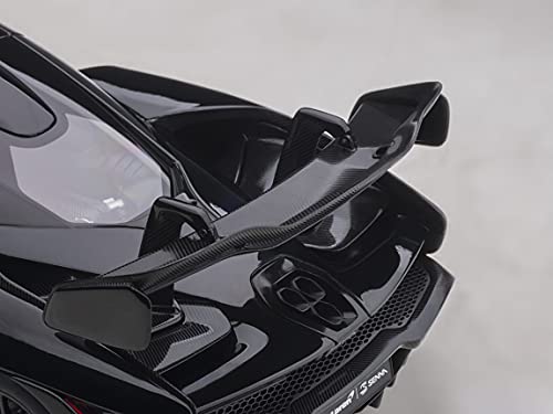 Mclaren Senna Stealth Cosmos Black With Carbon Accents 1/18 Model Car By Autoart 76076 #TOP4