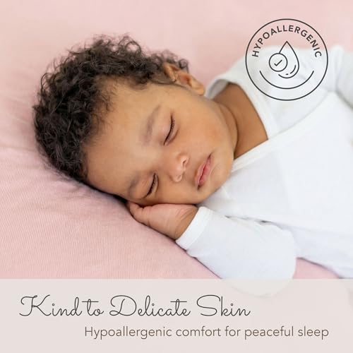 Image of 100% Organic Cotton Bassinet Sheets for Guava Lotus Bassinet, 2 Pack - Breathable Soft Fitted Bassinet Sheets for Baby & Newborn, Unisex (Purple)