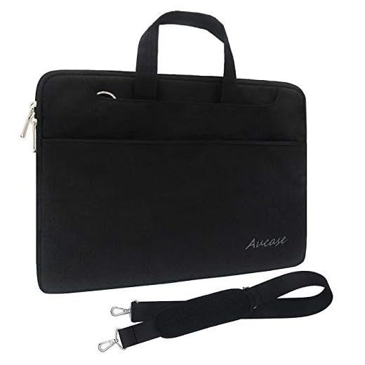 Aucase 15-16 Pulgadas Funda Portatil Bolsa Protectora Maletín Ordenador Portátiles Bolso Bandolera Impermeable con Asa De Transporte para Macbook/HP/ASUS/Huawei/Lenovo