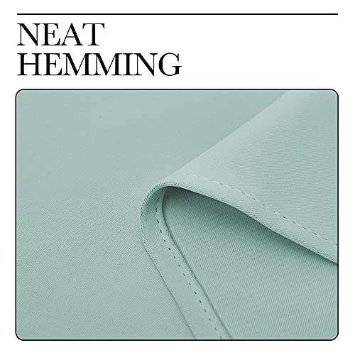Image of NICETOWN Thermal Insulated Curtains Blackout Draperies, Aqua Blue, Set of 2, 29 by 40 inches Long Window Treatment Solid Grommet Room Darkening Drape Panels for Bedroom