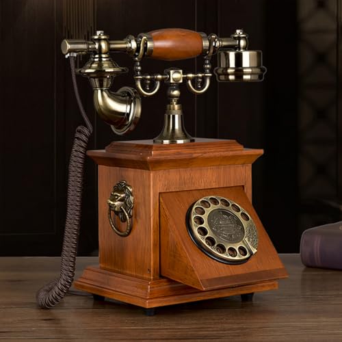 Téléphone fixe rétro vintage et filaire pour décoration maison et bureau