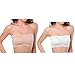 Women's Plus Size Padded Bandeau Strapless Bras Stretch Seamless Tube Top Bra by HOVEOX (Large,White+Nude)