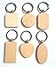 Produktbild Pioneerclan DIY Blanko Holzschlüsselanhänger, personalisierbar, EDC Holz, 6 Stück