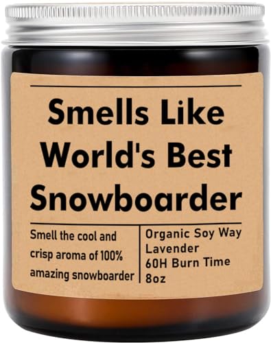 Smells Like World's Best Snowboarder Candle - Gift for Snowboarder - Best...