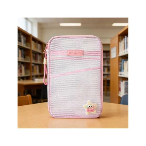 WEINSYT Sticker Storage Organizer | Transparent Mesh Bag for...