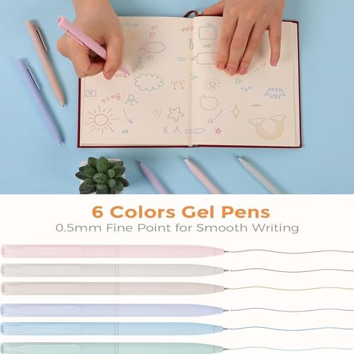 Fournitures scolaires esthétiques carnet à écriture fluide et trousse de cours - 5