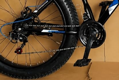 Image of Appgrow Fat Tyre Cycle with Jaguar Frame in Extra Fat Tyres of 26 * 4.00 with 21 Speed Gears with Front Suspension Fork with Dual Disc Brakes for Age Group 12+