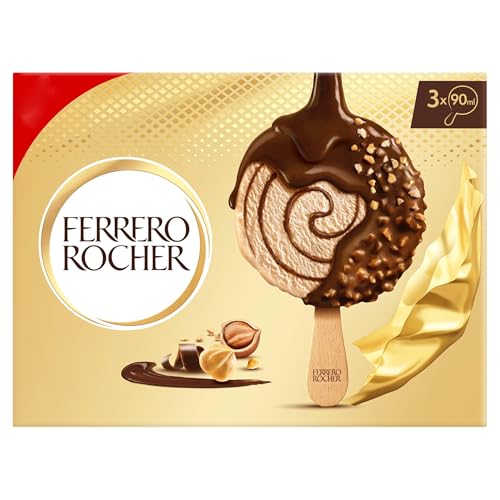 FERRERO ROCHER Bâtonnets glacés au chocolat et noisette 3 x 90 g