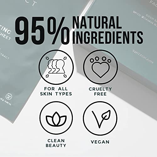 Wolf Project Korean Face Mask - Gentle Mud Mask With Pore Minimizer Serum, Vitamin B3, Vitamin C, Vitamin E, Oil Control. Deep Facial Cleansing For All Skin Types And Acne Prone Skin, 5 Pack #TOP4