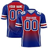 Personalisiertes American Baseball Trikot,Mit Eigenem Namen Nummer & Logo,Football Kostüm Für Erwachsene Und Kinder Unisex Personalisierte Trikot Baseball Shirt Deutschland Fanartikel(3-Red)