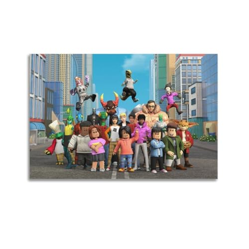 ISDYFGYEE Roblox - Póster de juego decorativo, lienzo, póster de pared e imagen artística moderna para decoración de dormitorio familiar, 20 x 30 cm