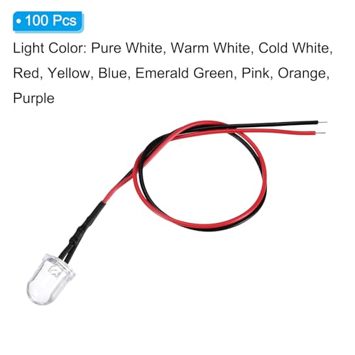 Diode Lumineuse 10mm LED PATIKIL Pre Cablée 6V Eclairage Puissant DIY - 3