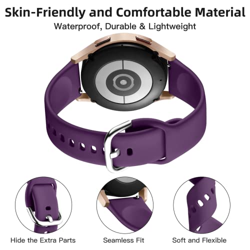 Maledan 8 Pack Bands Compatible With Samsung Watch 4 Bands/Samsung Watch 5 Bands 40Mm 44Mm, Galaxy Watch 5 Pro/Galaxy Watch 3/Active 2/Watch 4 Classic, 20Mm Soft Silicone Wristbands Women Men, Small #TOP1