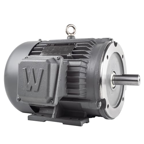 Worldwide Electric T-Frame Motor PEWWE5-18-184TC, TEFC, GP, 3 PH, Rigid-C, 184TC, 6.9 FLA