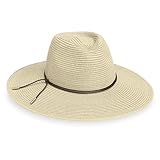 Wallaroo Women’s Montecito Fedora (Natural) –UPF 50+ Sun Protection, Wide Brim Sun Hat, Natural Fiber, Medium Size – Adjustable Fit, Beach UV Sun Hat, Casual Summer Style