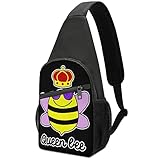Mochila Cruzada Queen Bee, Bandolera, Ligera, con una Correa, para Viaje, Senderismo
