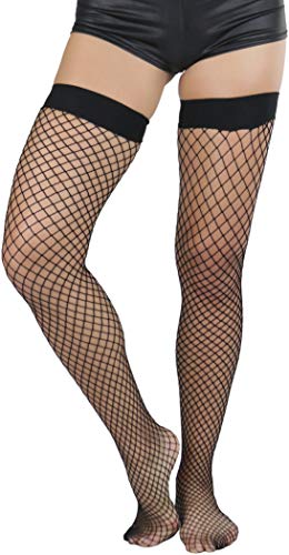 Image of ToBeInStyle Womens Versitile and Stylish Every-day Fishnet Thigh Highs