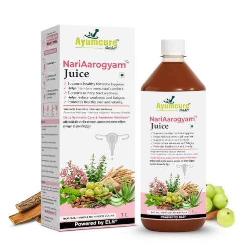 Image of Ayumcure NariAarogyam Juice for Women | 1000ML | 100% Herbal Women's Wellness Drink | Supports Feminine Comfort, Daily Wellness, Energy & Vitality | With Ashoka, Shatavari, Lodhra, Aloe Vera & Amla | No Added Sugar
