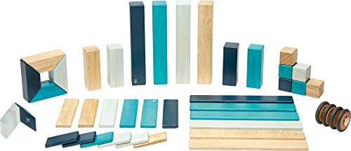 42 Piece Tegu Magnetic Wooden Block Set, Blues, 1-99 Years Old #TOP2