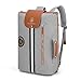 Produktbild Rucksack Damen Herren GENTLEMAN SYLT| Ledertop mit Flap abnehmbar|Schulrucksack  Laptoprucksack| wasserabweisend | Schultasche mit Notebookfach |Grau| Tagesrucksack