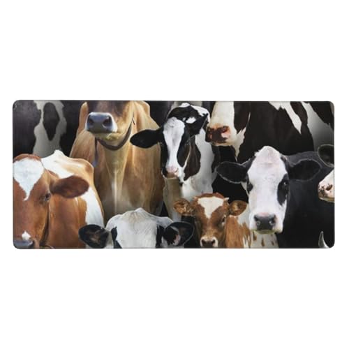 Tapis de souris grand format vache pour protéger le bureau et stabiliser le clavier