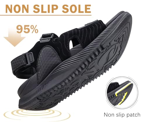 Image of ONCAI Women's Walking Sandals with Arch Support Hiking Athletic Sandals Woman Outdoor Cushion Footbed Water Summer Thick Rubber Soles Sandalias Mujer Size 6-12