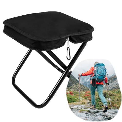 26cm Sgabello Pieghevole Portatile, Sedia Pieghevoli Esterno, Mini Sedia Pieghevole per Esterni, Leggero Sgabello Pieghevole, per Escursioni, Pesca, Campeggio